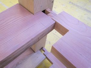 Hand cut joints on the Tish Surprise Chair